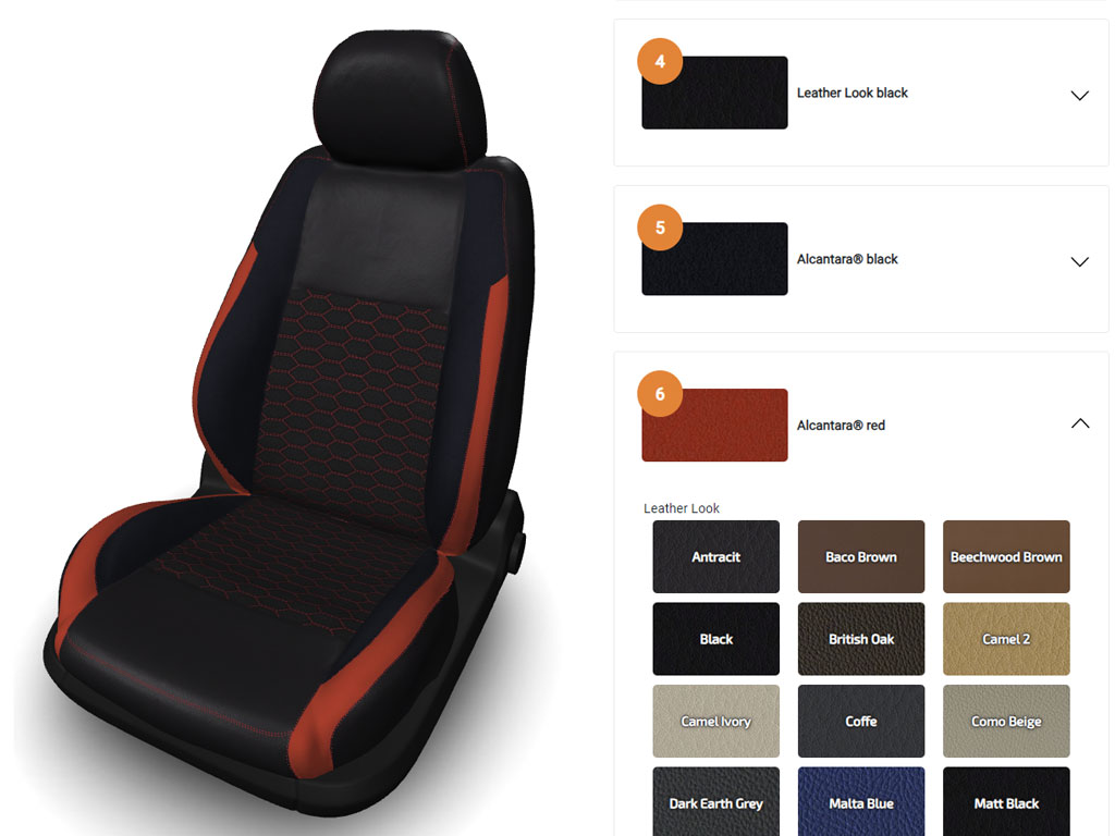 Individual Auto Design 3D Seat Configurator